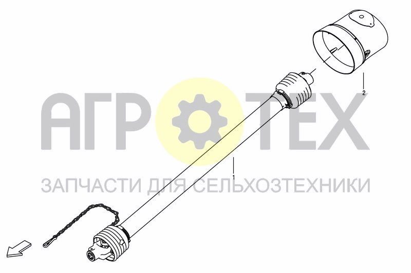 Чертеж UNIVERSAL-JOINT SHAFT