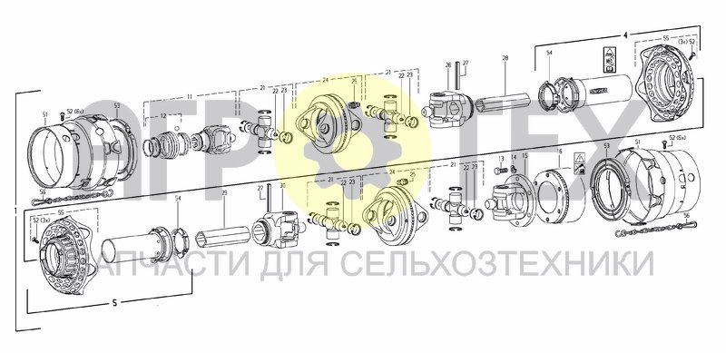 Чертеж UNIVERSAL-JOINT SHAFT