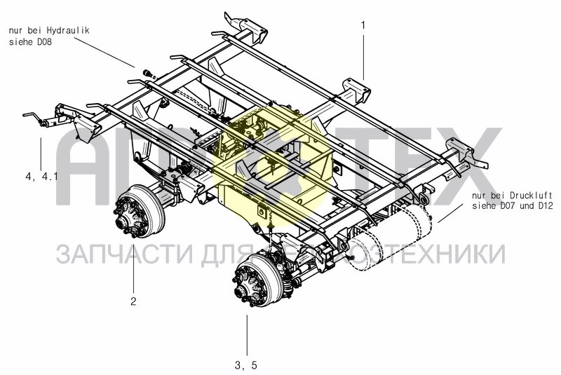 Чертеж BPW TANDEM AXLE UNIT +0191