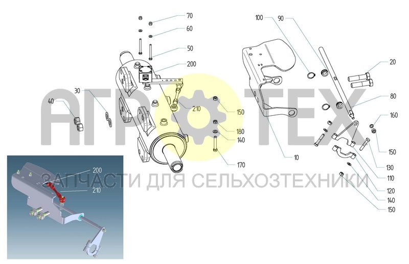 Чертеж BPW BRACKET FOR MOBILE ELECTRONICS FORCED STEERING +A 2018 option