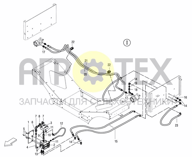 Чертеж SIDE DELIVERY BELT HYDRAULIC +A 2017 option