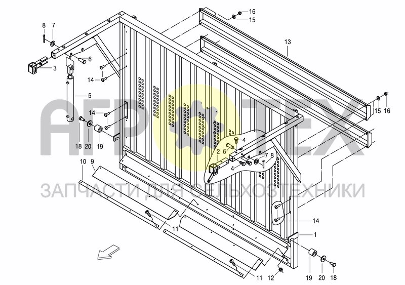 Чертеж REAR PANEL +A 2015; +0184