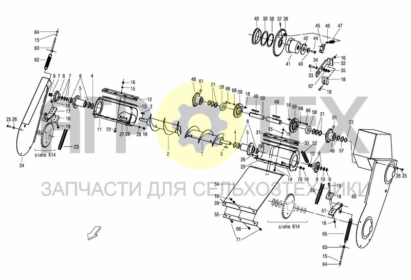 Чертеж PICK-UP 2.3 DRIVE AND AUGER +A 2017 option