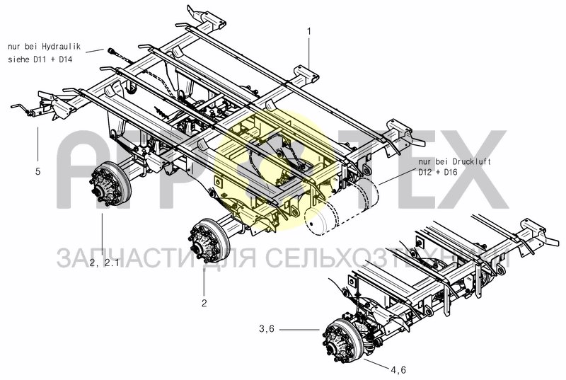 Чертеж BPW TANDEM AXLE UNIT