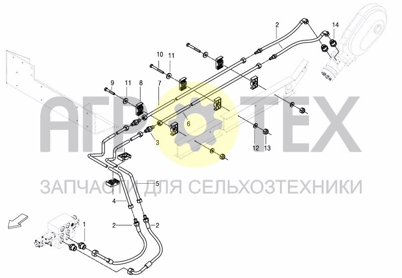 Чертеж HYDR. INSTALATION SCRAPER FLOOR