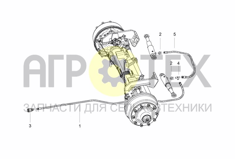 Чертеж HYDR. BRAKE SYSTEM FOR TANDEM AXLE,