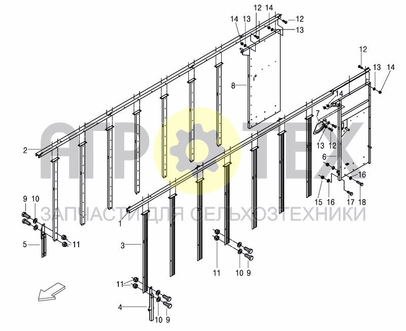 Чертеж SUPERSTRUCTURE SUPPORTS