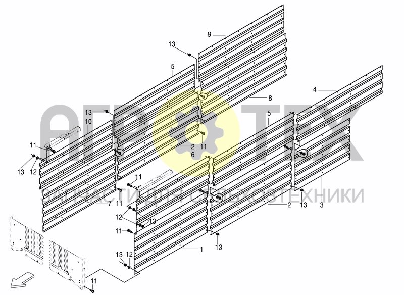 Чертеж SUPERSTRUCTURE STRUCTURE SIDE PANELS