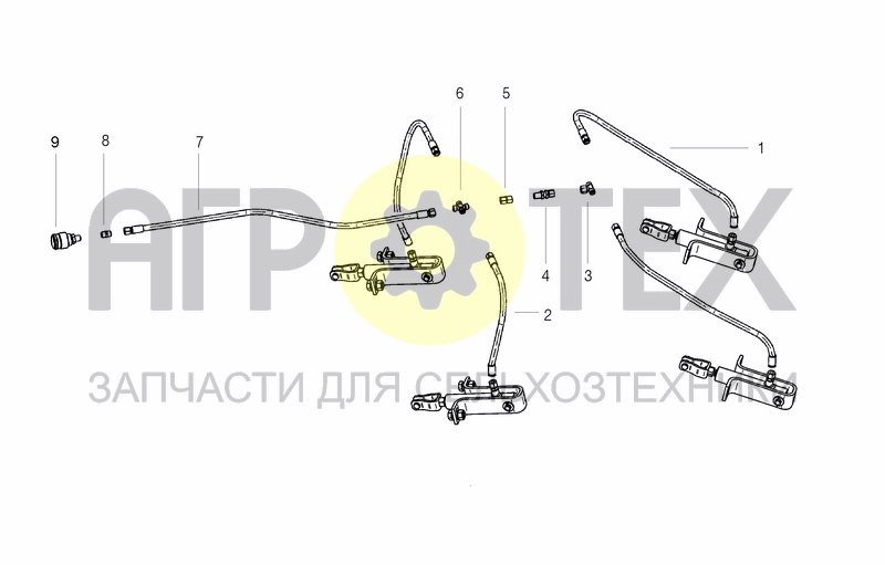 Чертеж BPW HYDR. BRAKE SYSTEM FOR TANDEM AXLE, -A 2014; -0110