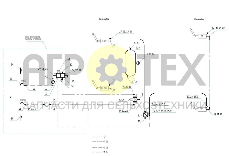 Чертеж BPW AIR BRAKE SYSTEM -A 2014; -0110