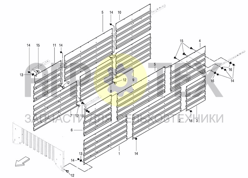 Чертеж SUPERSTRUCTURE STRUCTURE SIDE PANELS