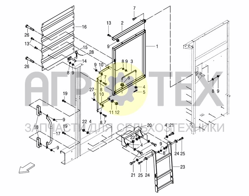 Чертеж SUPERSTRUCTURE DOOR AND FIXING -A 2015 option; +A 2016 series