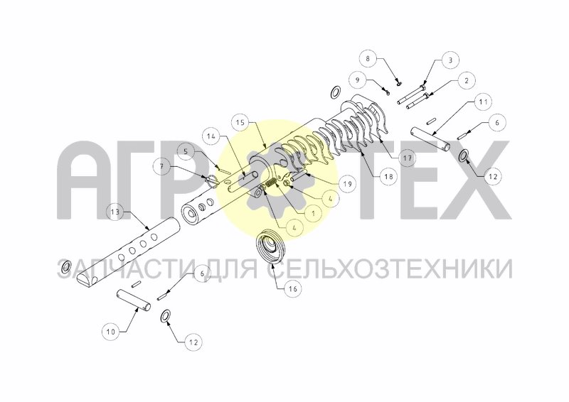 Чертеж DRAWBAR CYLINDER ADJUSTMENT