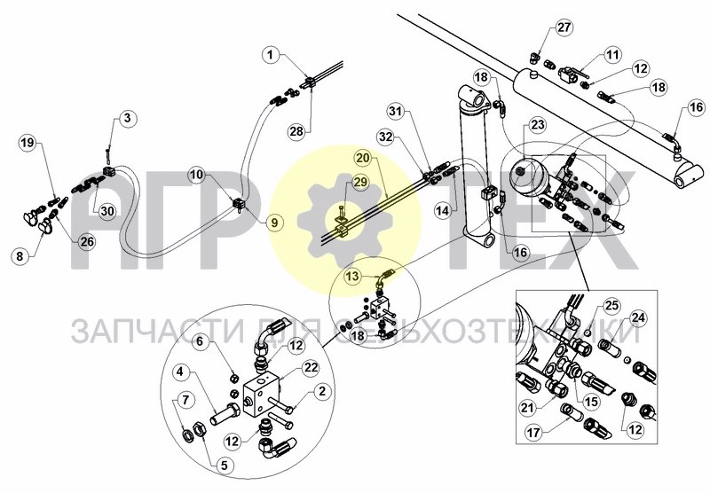 Чертеж HYDRAULIC FOR ROLLER