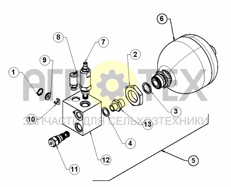 Чертеж HYDRAULIC BLOCK FOR ROLLER