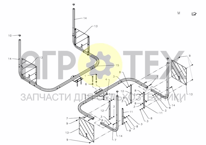 Чертеж GUARD WITH WARNING PLATE