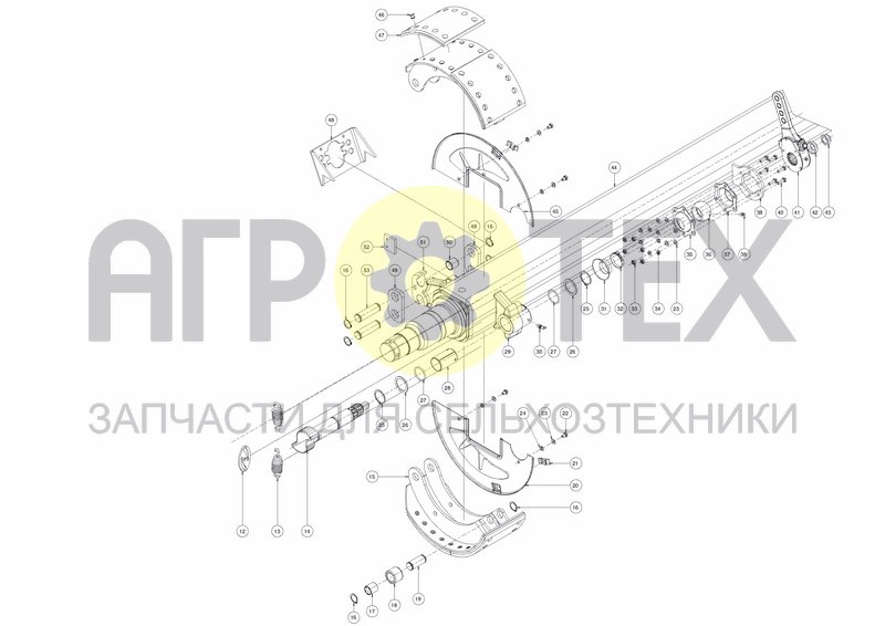 Чертеж AXLE FRONT