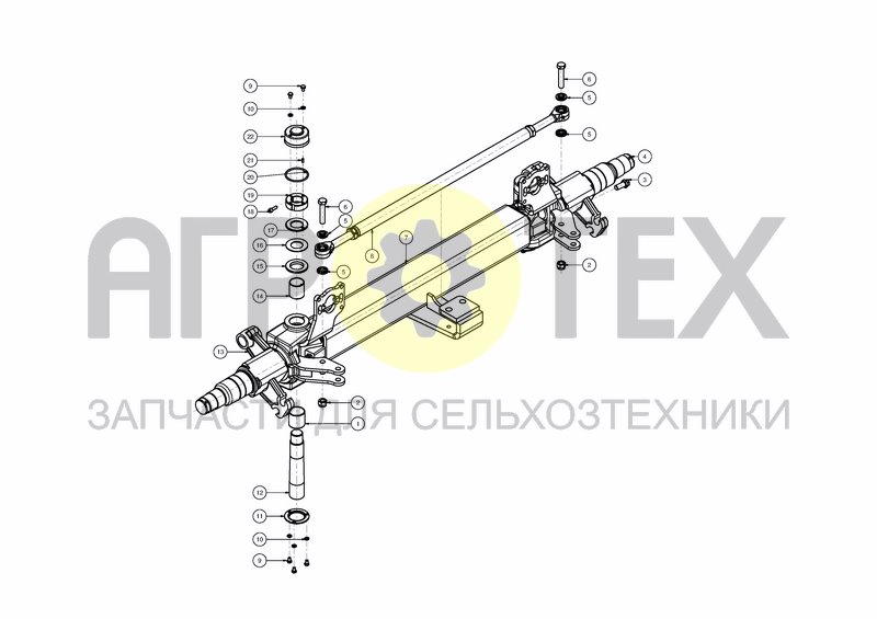 Чертеж FORCED AXLE OPTION