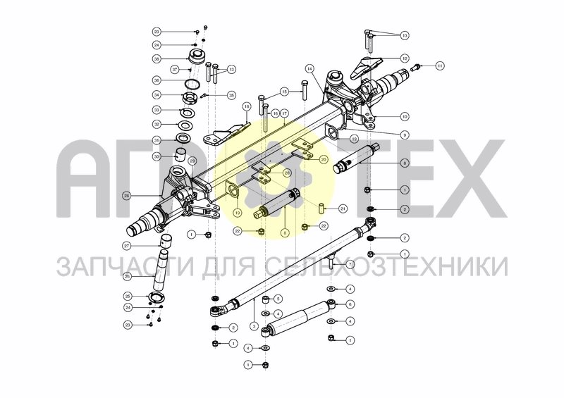 Чертеж FOLLOWING AXLE OPTION