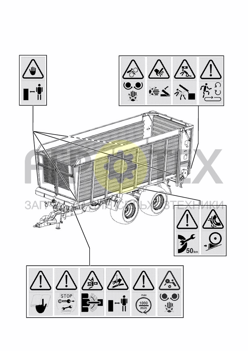 Чертеж WARNING DECAL EU/OTHERS