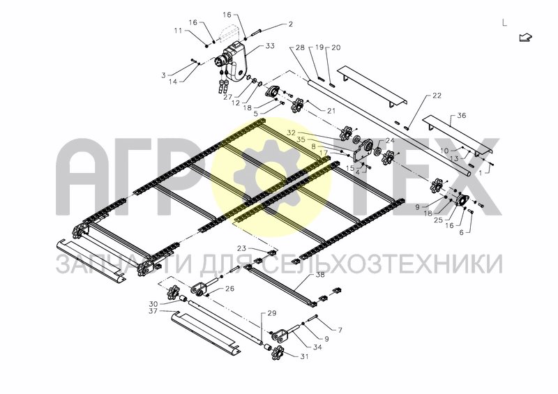 Чертеж SCRAPER FLOOR