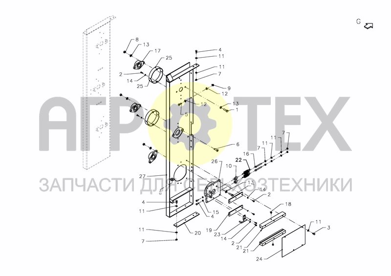 Чертеж LATERAL SHEET RIGHT