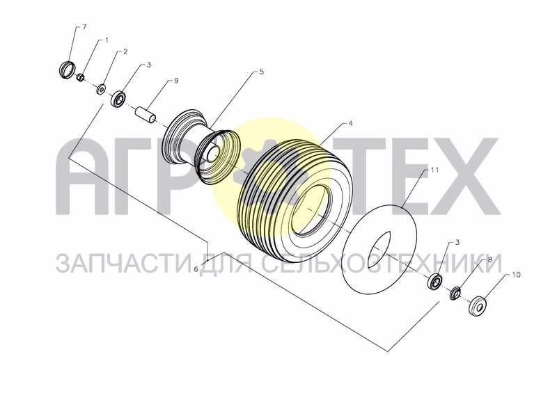 Чертеж TYRES 18 X 8,5 - 8 2 PCS.