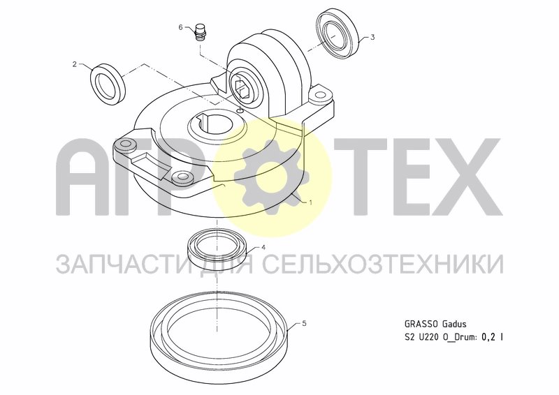 Чертеж ROTOR GEAR BOX 8 PCS.