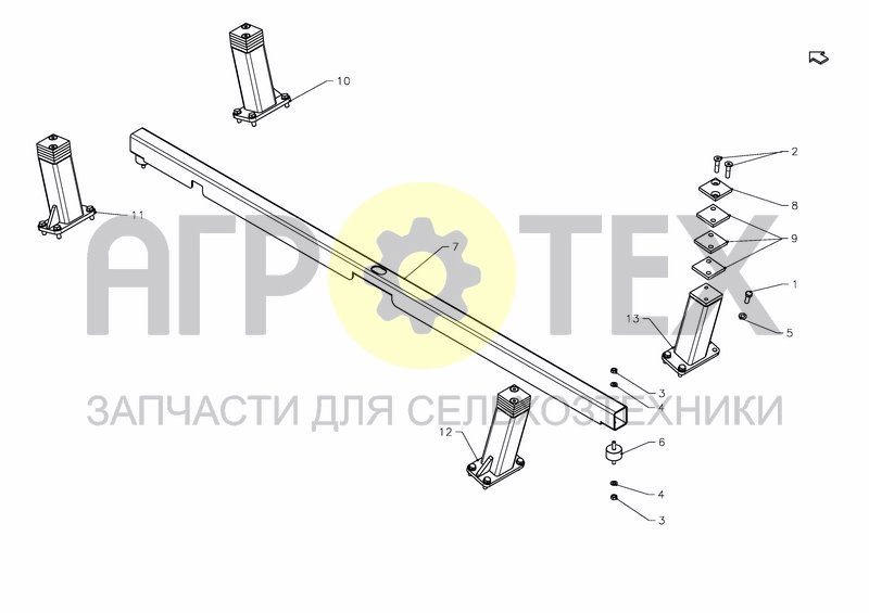 Чертеж ACCESSOIRES AXLE