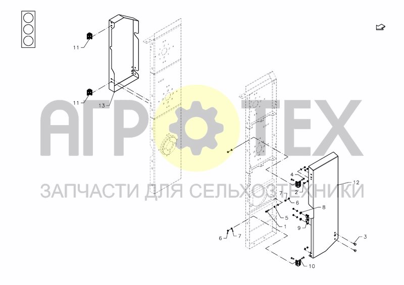 Чертеж LATERAL SHEET OPTION