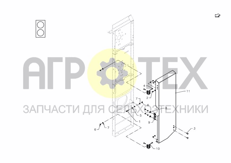 Чертеж LATERAL SHEET LEFT OPTION