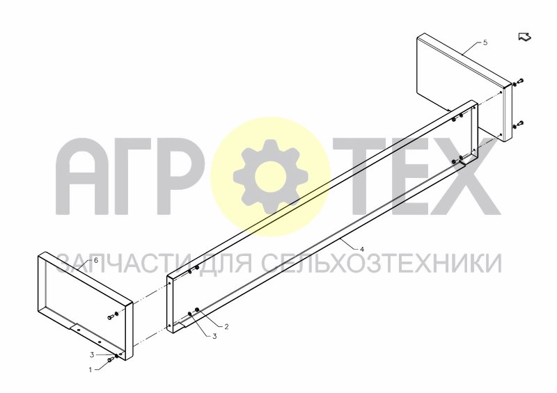 Чертеж EXTENSIONS TAILGATE ROLLER+EXTRUDED OPTION