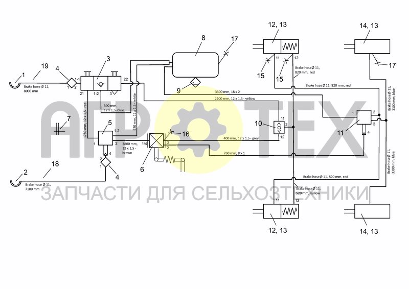 Чертеж PNEUMATIC BRAKE EQUIPMENT