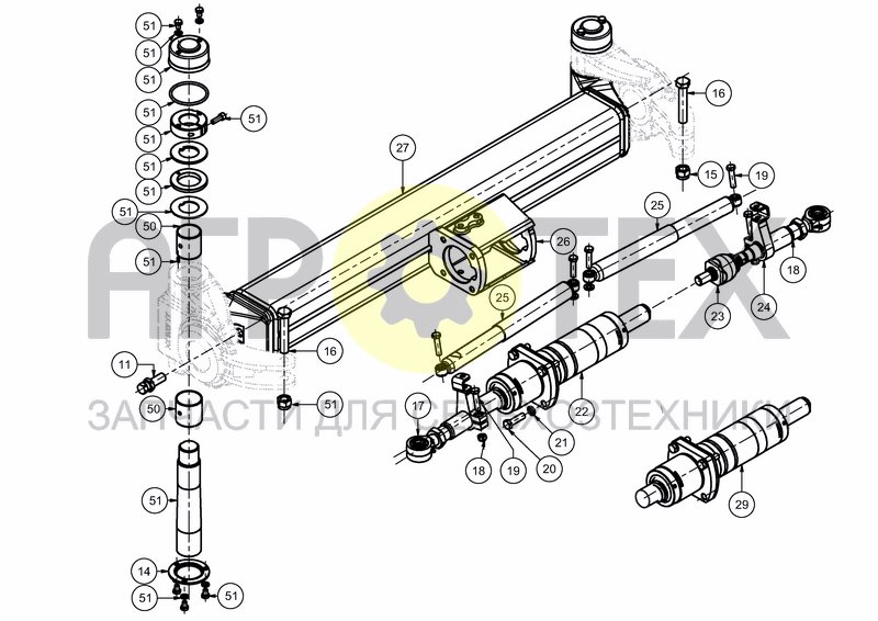 Чертеж REAR AXLE