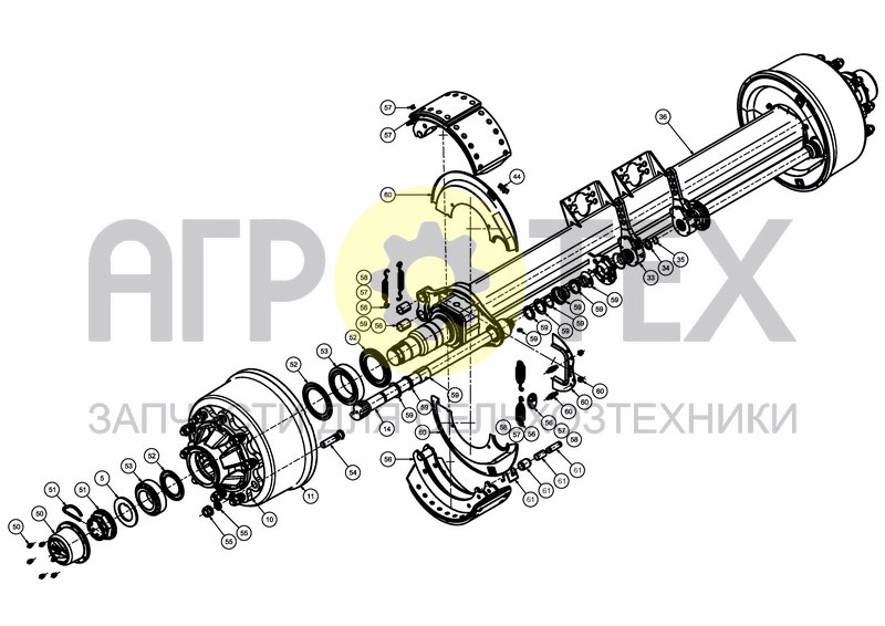 Чертеж FRONT AXLE