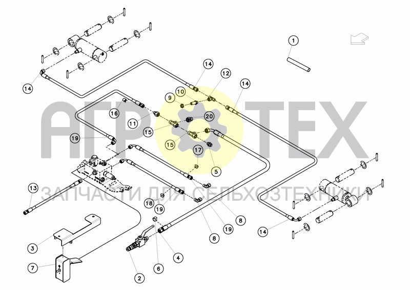 Чертеж HEADLAND KIT OPTION