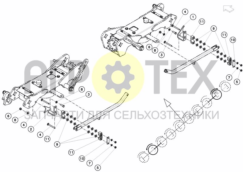 Чертеж GUIDING STEERING BAR OPTION