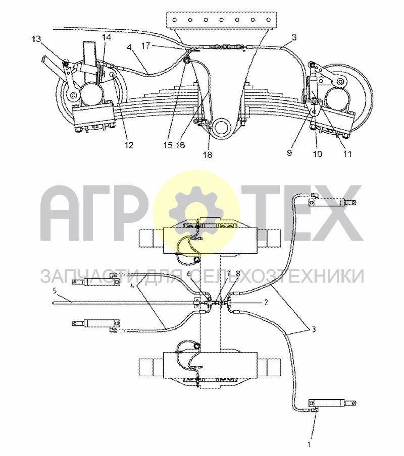 Чертеж HYDRAULIC BRAKE TANDEM AXLE