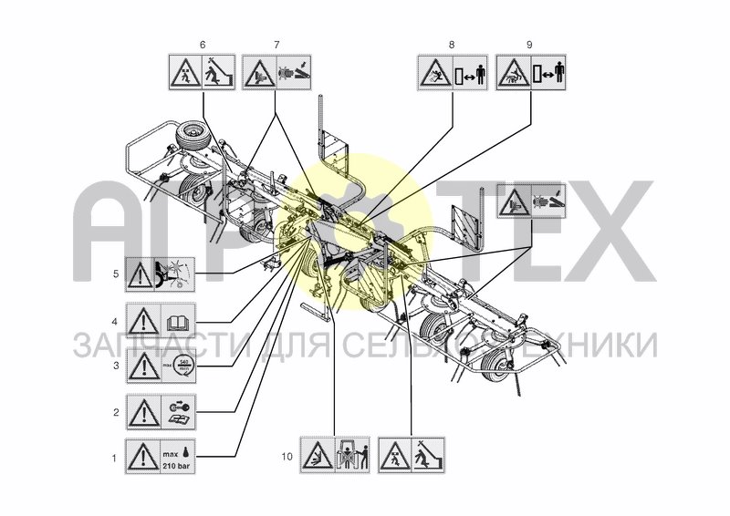 Чертеж WARNING DECAL EU/OTHERS EU/OTHERS  VERSION