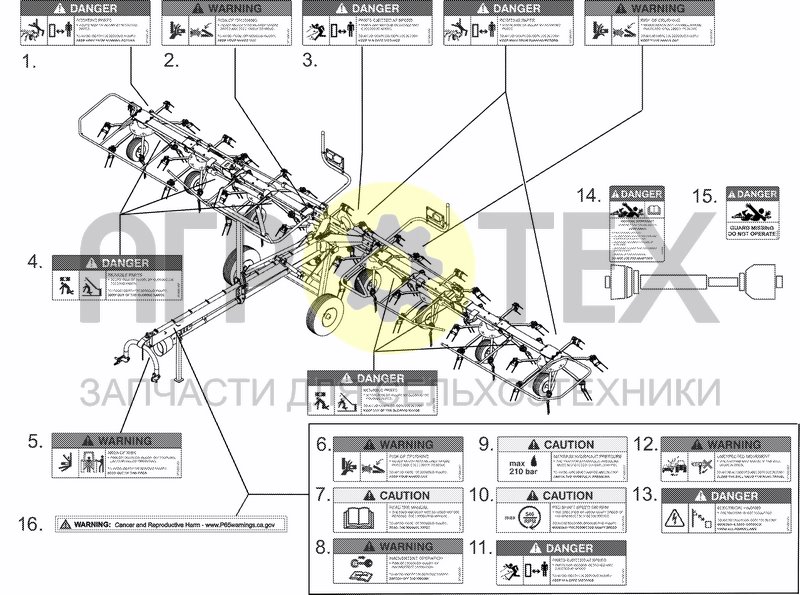 Чертеж WARNING DECAL FRENCH CA VERSION