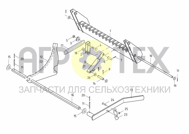 Чертеж FRAME, KNIVES 14-OC