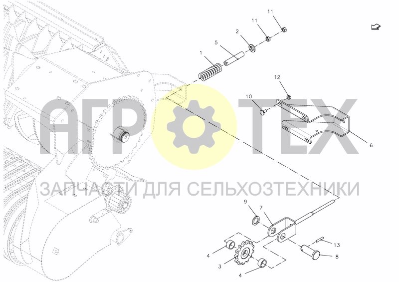 Чертеж TENSIONER, CHAIN (R+OC-14)