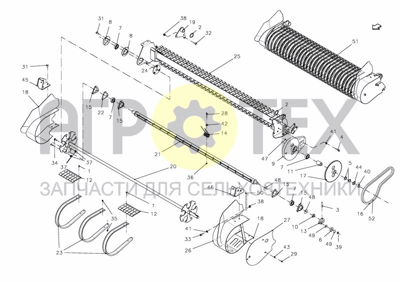 Чертеж PICK-UP ASSY (XL-R, OC-23)