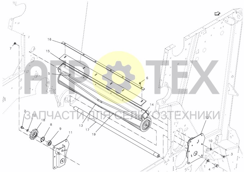 Чертеж CHOPPING ROLLER