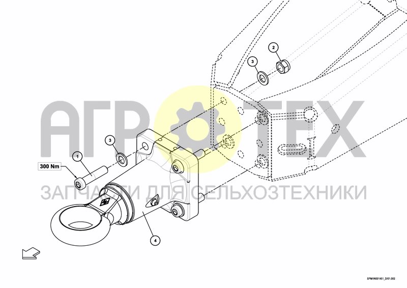 Чертеж DRAWBAR EYE ?50