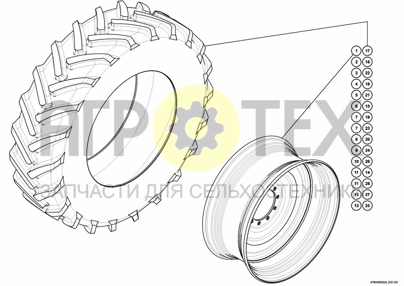 Чертеж RIMS & TYRES