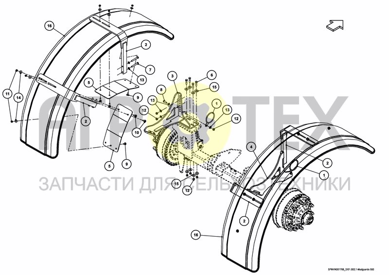 Чертеж MUD GUARDS 550