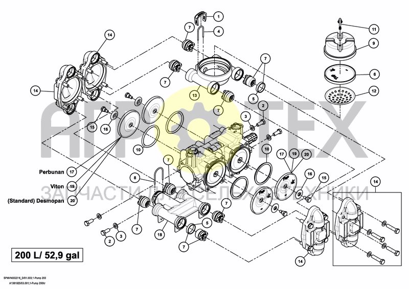 Чертеж PUMPSET 200 L