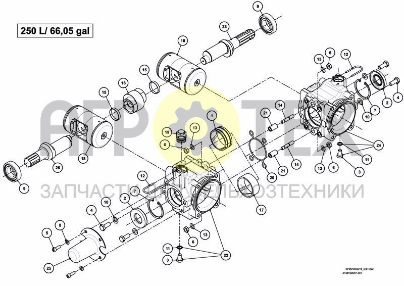 Чертеж PUMPSET 250 L