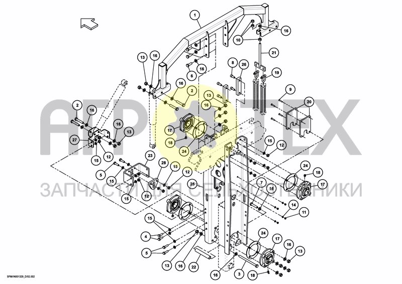 Чертеж LIFTFRAME+MIDDLESECTION HSA/HSS 27---30m [2PF]